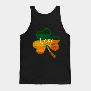 St. Patrick's Day Lucky Shamrocks Clover Design Tank Top